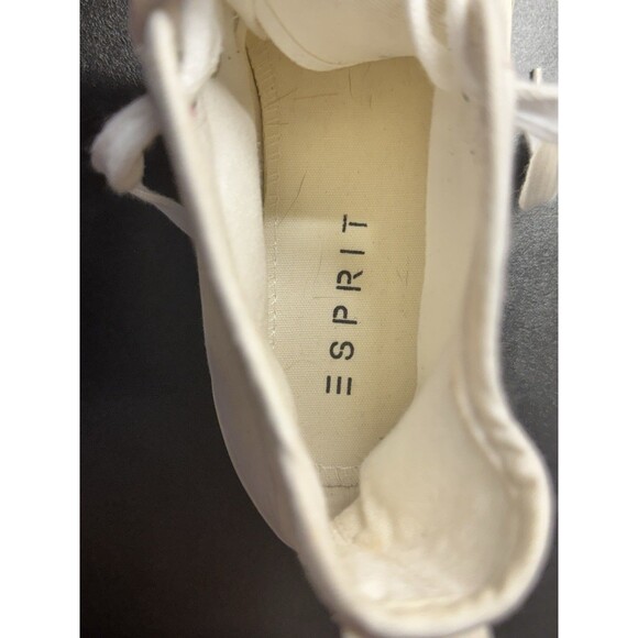 Esprit Luna Women’s White High Top Canvas Sneakers Size 8M Casual Shoes - Picture 4 of 7